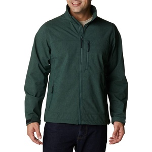 Veste softshell pour homme, imperméable, coupe-vent, col montant, fermeture éclair intégrale, veste de superposition pour l'extérieur - Product Image 1