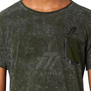 Camiseta de hombre transpirable de algodón 100% ligera con estampado y lavado ácido, de corte holgado, estilo urbano, superventas - Product Image 5