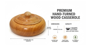 Boîte à Roti en Bois d'Acajou Massif avec Couvercle, Faite à la Main, Qualité Alimentaire, Boîte à Chapati, Garde les Roti Frais, Plat de Service Chaud pour Cuisine et Salle à Manger - Product Image 3