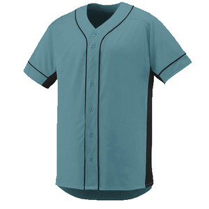 Conjunto de Uniforme de Béisbol para Hombre, Blanco con Ribete Azul Marino, Manga Corta, Cierre de Botones, Número 21 Bordado, Poliéster que Absorbe la Humedad - Product Image 5