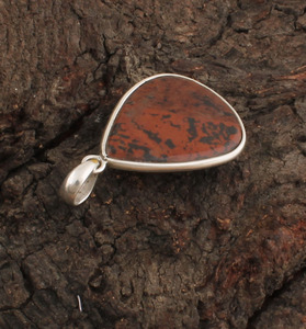 Pendentif en Jaspe Sanguin Naturel Argent Sterling 925 Jaspe Vert Taches Rouges Vintage Plaqué Platine Charmes Fins pour Unisexe Vente en Gros - Product Image 2