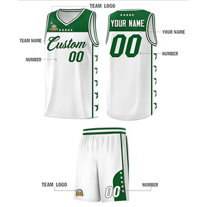 ชุดบาสเก็ตบอลทีมแบบกำหนดเอง เสื้อ กางเกงขาสั้น โลโก้ ชื่อ หมายเลข พิมพ์ดิจิทัล โพลีเอสเตอร์ 100% ตัดเย็บตามสั่ง - Product Image 3