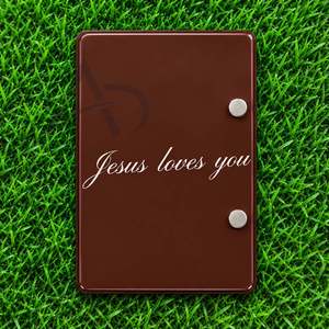 Placa de Pestañas Acrílica Marrón con Logotipo Personalizado Impreso, Placa de Pestañas Sostenible con Imanes, Instrumento de Belleza OEM, Jesús te Ama - Product Image 6