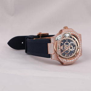 Reloj de Diamantes Moissanite con Logotipo Personalizado para Hombre, Reloj de Pulsera de Lujo con Incrustaciones Completas de Piedras VVS - Product Image 2