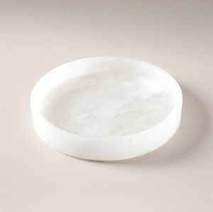 Bandeja de alabastro antigua, ideal para servir bocadillos, frutas, bebidas o adornos en mesas de la cocina del hogar. - Product Image 6