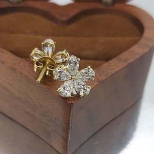 14K Yellow Gold IGI Certified Lab Grown CVD Pear Cut Diamond <b>Earrings</b> VS1 F Color 3GM <b>Fine</b> Jewelry for Women Luxury OEM - Product Image 3