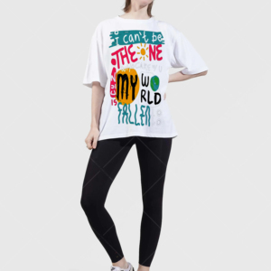 เสื้อยืดผู้หญิงทรงหลวม คอวี แขนสั้น ผ้าเจอร์ซีย์ถักเนื้อนุ่ม ระบายอากาศได้ดี ผลิตจากผ้าฝ้าย 100% เหมาะสำหรับฤดูใบไม้ผลิและฤดูร้อน สไตล์สตรีทแวร์ลำลอง - Product Image 1