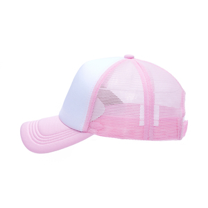 Wholesale Adjustable Snapback Classic Unisex Youth One-Size Mesh <b>Plain</b> <b>Cap</b> Curved Bill Poly-Foam Front Trucker Hat - Product Image 3