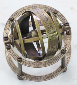 Mini Brass Armillary Sphere Antique Style Decorative <b>Globe</b> for Home Office <b>Desk</b> Decor and Collectible Use - Product Image 5