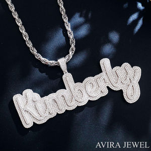 IDGL Colgante de Plata de Ley 925 con Moissanita Genuina Sin Níquel Sin Plomo, Chapado en Oro Rosa, Estilo Hip Hop, Amuleto Unisex para Fiesta - Product Image 4