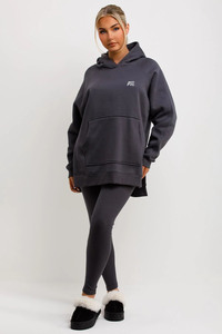 Sudadera con Capucha Oversize Personalizada para Mujer, Casual, de Forro Polar, Estilo Urbano, Larga, OEM, Ropa y Sudaderas para Mujer - Product Image 3