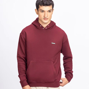Sudadera con Capucha Unisex Color Granate, 100% Algodón, Forro Polar Transpirable y de Secado Rápido, Personalizable para Invierno con Beneficios Gratuitos Antes del Pedido - Product Image 1