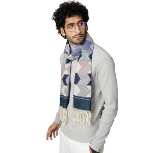 Écharpe longue en cachemire 100% écologique de haute qualité, tricotée, pour l'hiver, pour hommes et femmes, chaude, à carreaux écossais - Product Image 4