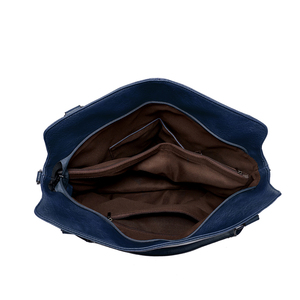 Unique Blue Luxury Handbags for Women High Quality Casual <b>Tote</b> with Zipper Closure Polyester Lining Custom Logo - Product Image 4