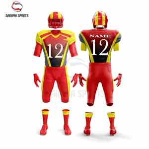 Hot <b>Sale</b> High Quality American Football Sport Jerseys Customizable Flag Pattern Top Selling Breathable Uniforms - Product Image 1