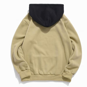 Sudadera con capucha para hombre, negra, de felpa, holgada, informal, estilo urbano, 100% algodón, antiarrugas, en oferta. - Product Image 2