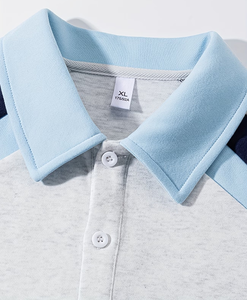 Sweat-shirt en molleton doublé pour homme, couleurs contrastées, manches raglan, col, coupe-vent d'hiver, polyester/coton, Bangladesh - Product Image 3