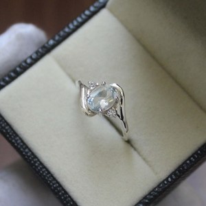 Natural White Topaz <b>Ring</b> S925 Sterling Silver Handmade Jewelry Anniversary Gift Elegant Gemstone <b>Ring</b> For Women - Product Image 5