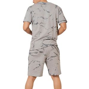 Ensemble d'été deux pièces pour homme HARBOR CORPORATION, 100% coton, séchage rapide, motif uni, streetwear décontracté, short et t-shirt - Product Image 5