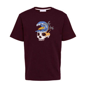 T-shirt personnalisé pour homme à manches courtes, col rond, tricoté, respirant, avec logo imprimé par transfert thermique, motif uni, polyester/coton - Product Image 3