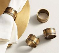 Anneau de serviette tendance en laiton doré, fait main, en métal, décoration de table, accessoires de luxe pour la salle à manger, mariage, événement, restaurant, hôtel, maison de vacances