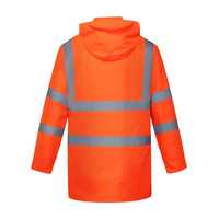Veste de travail à capuche imperméable haute visibilité pour hommes, veste de sécurité réfléchissante pour l'hiver, vêtements de travail de sécurité