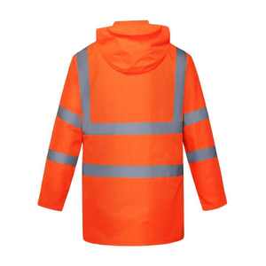 Veste de travail à capuche imperméable haute visibilité pour hommes, veste de sécurité réfléchissante pour l'hiver, vêtements de travail de sécurité - Product Image 3