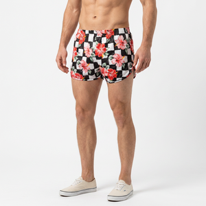 Men's Board Shorts Quick Dry Elastic Waist Printed Satin Swimwear Casual Short Shorts - Product Image 4