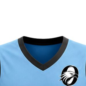 Camiseta de Baloncesto para Hombre y Mujer, Azul Cielo, Uniforme Deportivo, Logotipo Personalizado Impreso, Top sin Mangas, Ropa Deportiva para Entrenamiento y Juego - Product Image 3