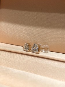 ต่างหูเพชรทรงหัวใจสำหรับคนรัก ดีไซน์ทันสมัย ทองคำ 14K น้ำหนัก 0.51 กะรัต เพชรเพาะเลี้ยงในห้องปฏิบัติการ เหมาะสำหรับเป็นของขวัญขอแต่งงานสำหรับคู่รัก - Product Image 4