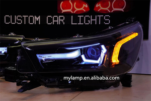 토요타 하이럭스 N80 2020년식 이후 LED 프로젝터 SR SR5 헤드라이트 (화이트 DRL 인디케이터 및 멀티컬러 RGB 헥스 링 포함) - Product Image 2