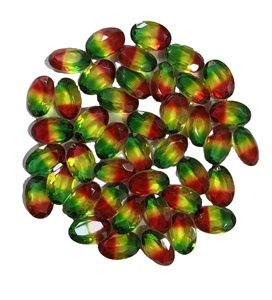 Doublet naturel de forme ovale pour la fabrication de bijoux pierre de verre incroyable Doublet multicolore pierre de verre des deux côtés à facettes Lot inclus - Product Image 3