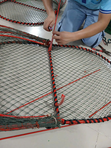Cage de pêche pliable en acier galvanisé haute résistance avec monofilament PE, double nœud résistant à l'abrasion pour homard, crabe et poisson - Product Image 2