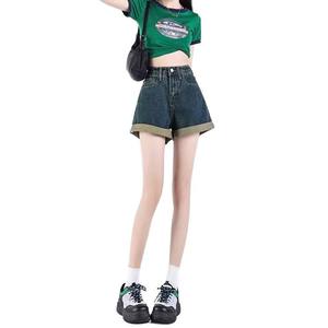 Shorts en jean pour femmes, style streetwear estival, personnalisables, de qualité supérieure, prix raisonnable, vente en gros. - Product Image 3