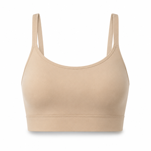Customized Colors <b>Wine</b> Essential Ruched Yoga Sports <b>Bra</b> Front Plus Size Center Detail Thin Straps Medium - Product Image 1