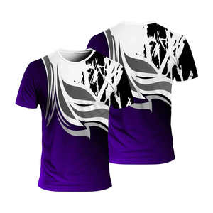 Camisetas Unisex Personalizadas al por Mayor, 180 g/m², Spandex/Poliéster, Tejido de Lona con Patrón Sólido, Cuello Redondo, Secado Rápido, Anti-Pilling - Product Image 1