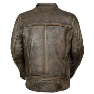 Chaqueta de Cuero de Talla Grande para Hombre, Chaqueta de Cuero para Uso en Exteriores, Chaqueta de Cuero con Cuello Alto - Product Image 6