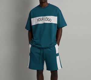 Conjuntos Deportivos de Verano Transpirables Personalizados ODM, Traje Deportivo 100% Algodón para Hombre, Pantalones Cortos y Camiseta con Estampado Puff - Product Image 5