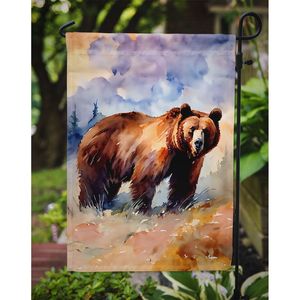 Multicolor Grizzly Bear <b>Garden</b> <b>Flag</b> Decorative Mailbox & Patio Artwork for Yard Flower Beds Small Size - Product Image 3