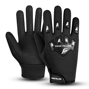 OEM Children's Motocross Riding Gloves Unisex Breathable Fleece Lined Fabric Genuine Synthetic Leather Adjustable Strap <b>Rubber</b> - Product Image 1