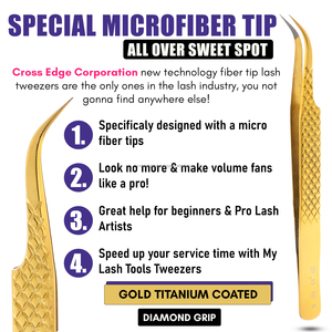 Pince à épiler professionnelle à 90 degrés pour extensions de cils, en acier inoxydable et à pointe en fibre, outil de beauté - Product Image 2