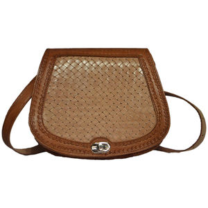 Sac à main élégant en cuir de veau véritable pour femme de la boutique Biyadina, pochette marron motif bonbon avec fermeture éclair multiple - Product Image 1