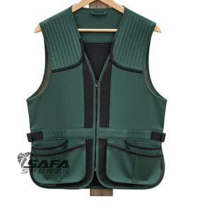 Gilet de chasse SAFA SPORTS orange avec poche pour gibier, conçu pour la chasse aux oiseaux et les sports de plein air - Product Image 1