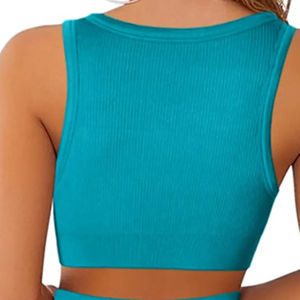 Conjunto de Yoga Personalizado para Mujer, Ropa Deportiva sin Costuras de 2 Piezas, Conjunto de Sujetador Deportivo y Leggings, Conjunto Deportivo Sencillo para Mujer - Product Image 4