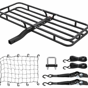 Heavy Duty Metal Hitch <b>Cargo</b> Carrier 500 lbs Steel Rear <b>Cargo</b> Basket for SUV Truck Car <b>Trailer</b> Hitch Rack 2" Receiver GAPCGC004 - Product Image 1