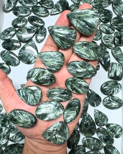 Cabochons de Séraphinite de Haute Qualité, Taille Libre, Formes Mixtes, Non Taillés, Lisses, en Pierre Précieuse, Prix de Gros - Product Image 2
