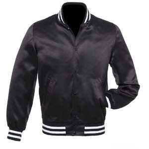 Blouson universitaire bleu roi pour homme, style preppy, imprimé, boutonné sur le devant, en toile de nylon respirante, veste de baseball pour l'automne, prix raisonnable - Product Image 3