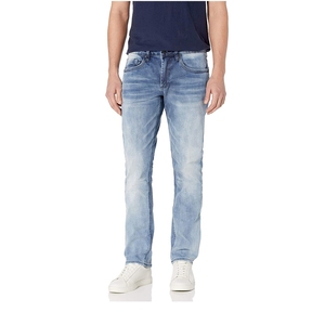 Jean déchiré vintage délavé coupe droite taille mi-haute en denim selvedge pour homme, style baggy, vente en gros OEM - Product Image 4
