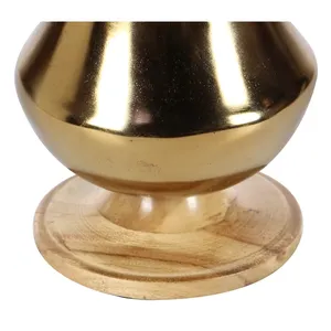 Handmade Eco-Friendly Coastal <b>Iron</b> Tabletop Vase 23 Inch Diameter <b>7</b> Inch Modern Decorative Flower Vase - Product Image 4