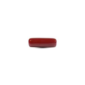 High Quality 8.25 Ct Synthetic Red Coral Oval Cabochon Loose Gemstone for Jewelry - Product Image 3